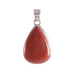 Red Jasper Pendant 1.4" 925 Silver Jewelry RS18-109