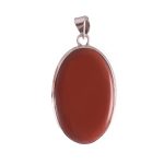 Statement Red Jasper Pendant 2" 925 Silver Jewelry RS18-114