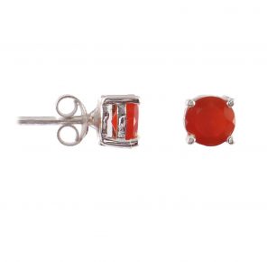 Carnelian Studs Earrings 925 Sterling Silver Jewelry RSR2-19