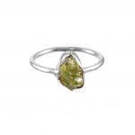 Raw Peridot Ring
