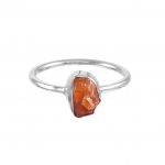 raw carnelian ring