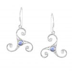 Moonstone Earrings in 925 Sterling Silver Jewelry RSREXT-4.6
