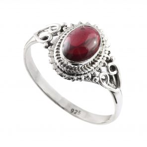 Garnet Handmade Ring 925 Sterling Silver Jewelry RS35-1