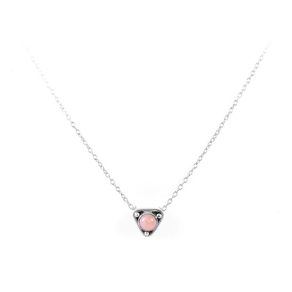 Pink Opal Silver Necklace 925 Sterling Gemstone Jewelry RSN1-32 - Image 2