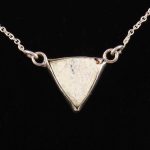 Howlite Triangle Necklace 925 Sterling Silver Jewelry RSN1-26