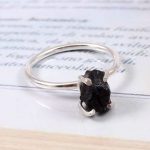 Black Tourmaline Sterling Ring