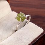 Raw Peridot Ring