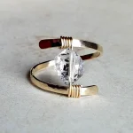 Raw Herkimer Diamond Ring