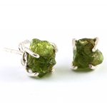 Raw Peridot Earrings