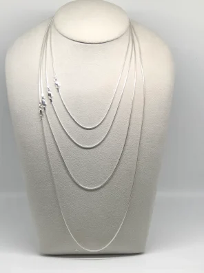 Plain Silver Chain Necklace, 23.6 Inch Snake Chain 925 Sterling Silve –  KesleyBoutique