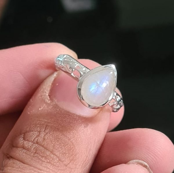 Blue Moonstone 925 Sterling Silver Ring Wholesale RSREXT14 - Image 2