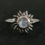 Moonstone Surya Ring Adjustable 925 Silver Jewelry RSREXT12.1