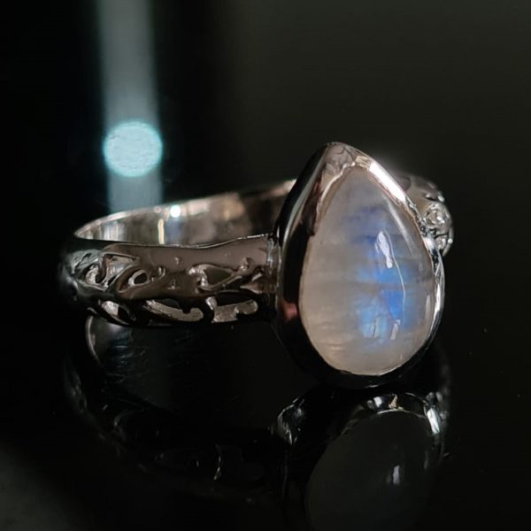 Blue Moonstone 925 Sterling Silver Ring Wholesale RSREXT14 - Image 4