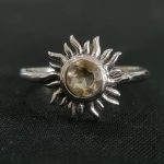 Citrine Surya Ring Adjustable 925 Silver Jewelry RSREXT12.3