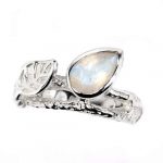 faceted moonstone ring