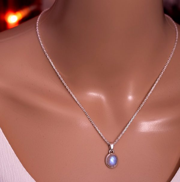 Sterling Moonstone Pendant 925 Silver Wholesale Jewelry RSR5-113 - Image 2