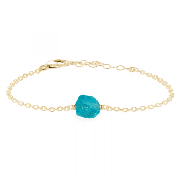 Raw Apatite Bracelet 925 Sterling Silver Jewelry RSREXT14.4 - Image 2