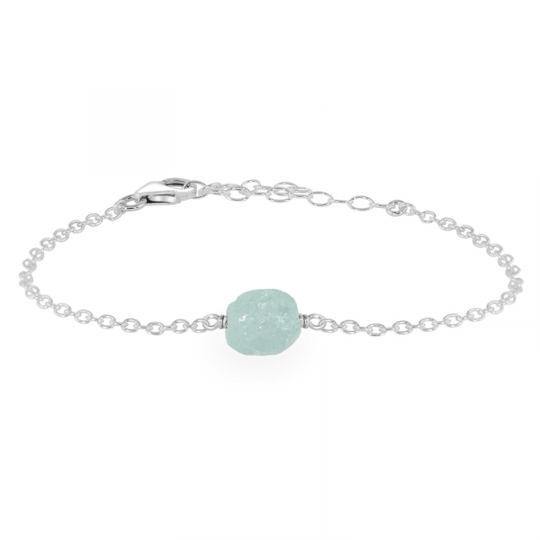 Raw Aquamarine Bracelet