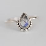 Rainbow Moonstone Dainty 925 Sterling Silver Ring RSREXT38-1