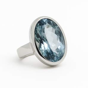 Blue Topaz Statement Ring