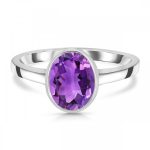 Unisex Amethyst 925 Sterling Silver Ring RS35-4