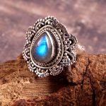 Genuine Labradorite 925 Silver Ring RSREXT23-4