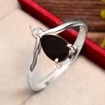 Black Onyx & White Topaz 925 Sterling Silver Ring RSREXT70-4