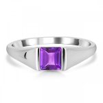 Amethyst Channel Set 925 Sterling Silver Ring RS35-1