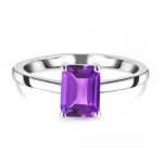 Amethyst Octagon Ring in 925 Sterling Silver RS38-5