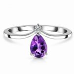 Amethyst & White Topaz 925 Sterling Silver Ring RSREXT70-1