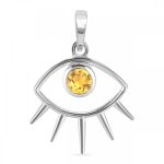 Citrine Eye Pendant