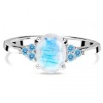 Moonstone & Blue Topaz Ring