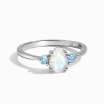 Moonstone & White Topaz Ring