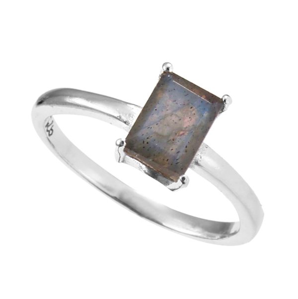 Labradorite Octagon 925 Sterling Silver Ring RS38-6 - Image 2