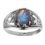 Natural Labradorite 925 Sterling Silver Ring RS50-3