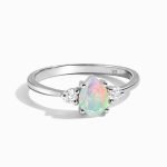 Ethiopian Opal & White Topaz 925 Sterling Silver Ring RS45-3