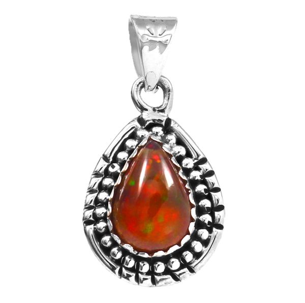 Black Opal 1.2" 925 Sterling Silver Pendant RS59-153