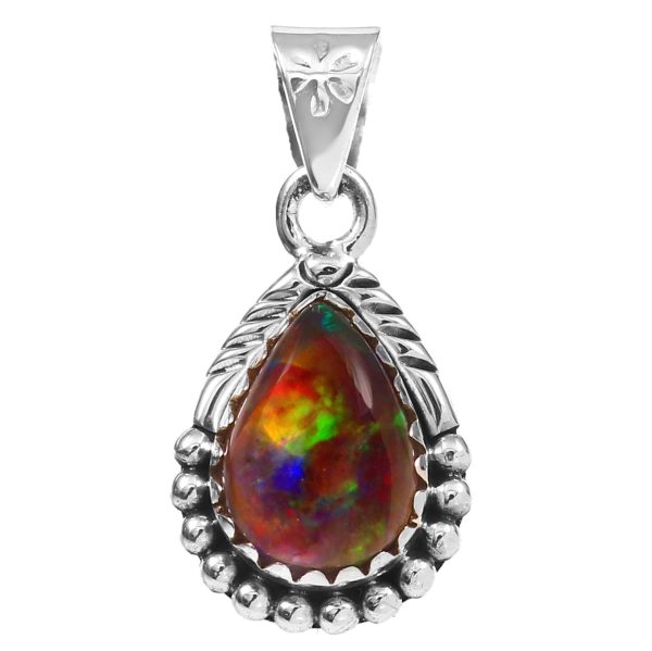 Black Opal 1.2" 925 Sterling Silver Pendant RS59-161