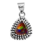 Black Opal 1.2" 925 Sterling Silver Pendant RS59-168