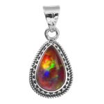Black Opal 1.2" 925 Sterling Silver Pendant RS59-169
