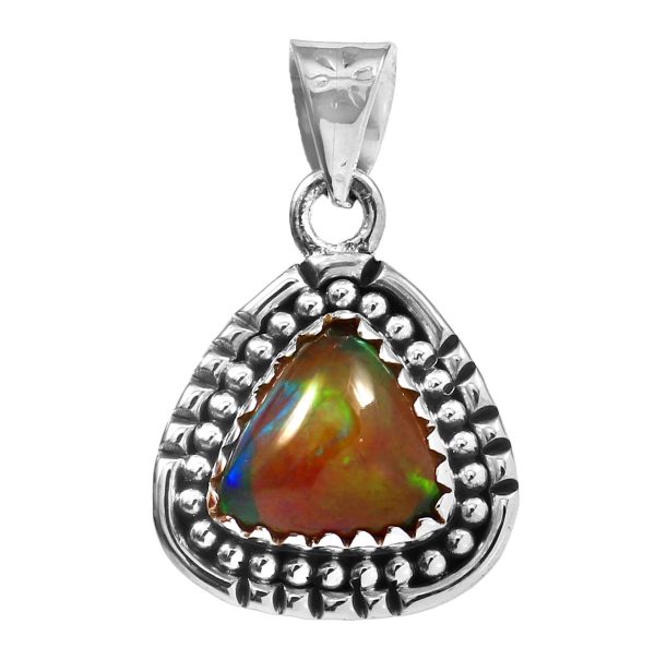 Black Opal 1.2" 925 Sterling Silver Pendant RS59-143