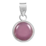 Lavender Chalcedony 0.9" 925 Silver Pendant RS11-139
