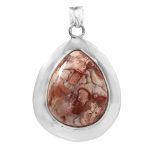 Mexican Bird Eye Jasper 1.8" 925 Silver Pendant RS2-162