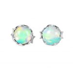 Round Opal Studs