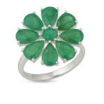 Silver Emerald Ring