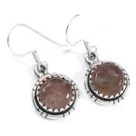 Multi Fluorite Earring 1.25" 925 Silver Earring RS20-118