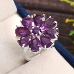 Amethyst 925 Sterling Silver Ring RS63-6