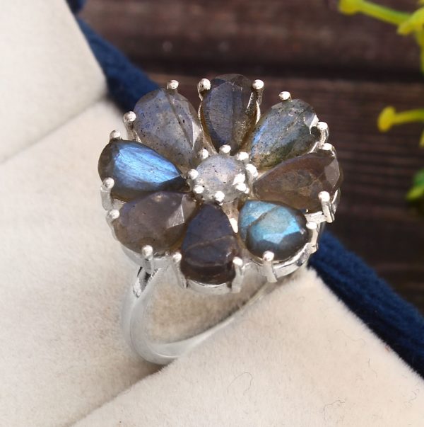 Labradorite Cluster Ring
