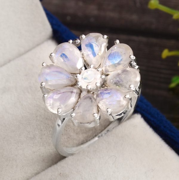 Moonstone Cluster Ring