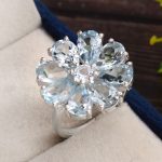 Blue Topaz Cluster Ring
